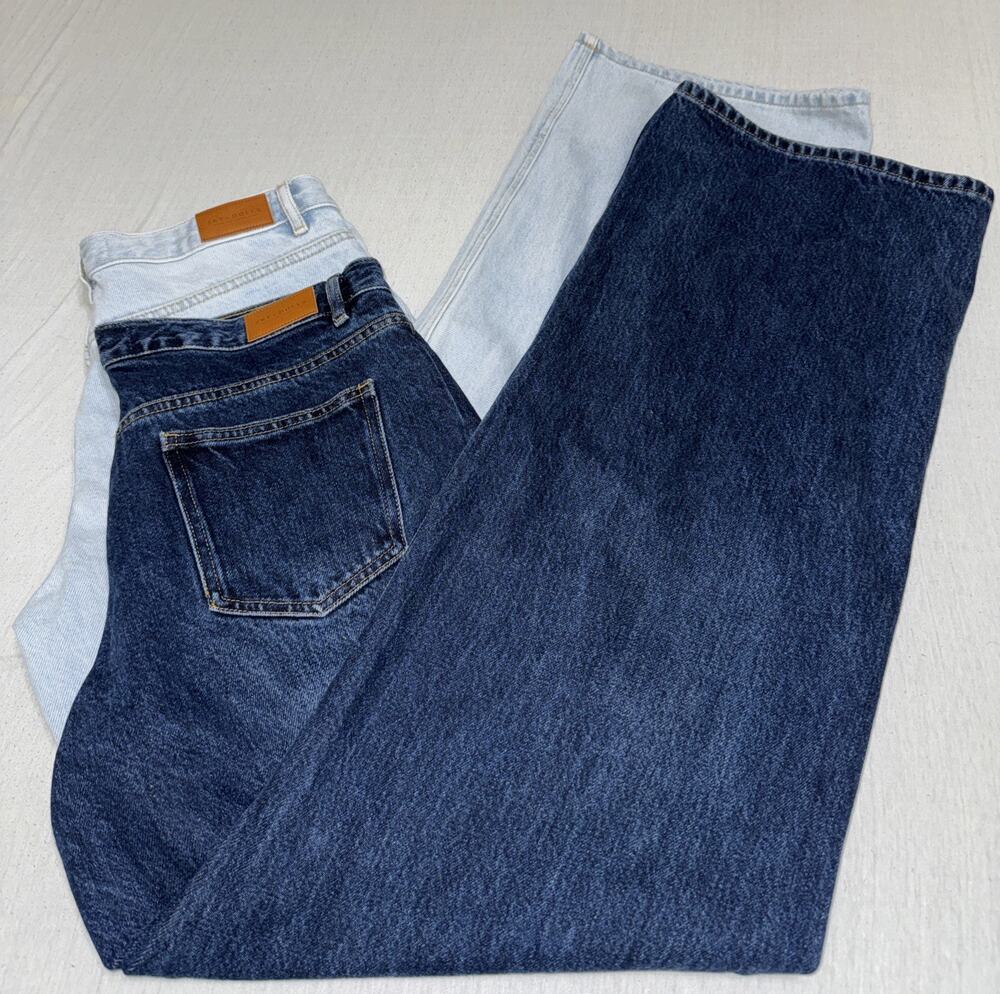 Sky Dolls Jeans Womens 36 Blue Wide-Leg Relaxed Fit High-Rise Cotton Denim (2)